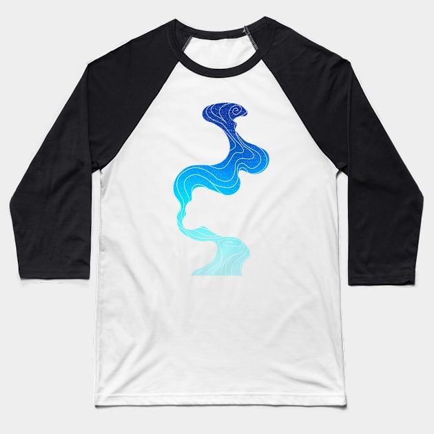 Blue Smoke Baseball T-Shirt by SassyTiger